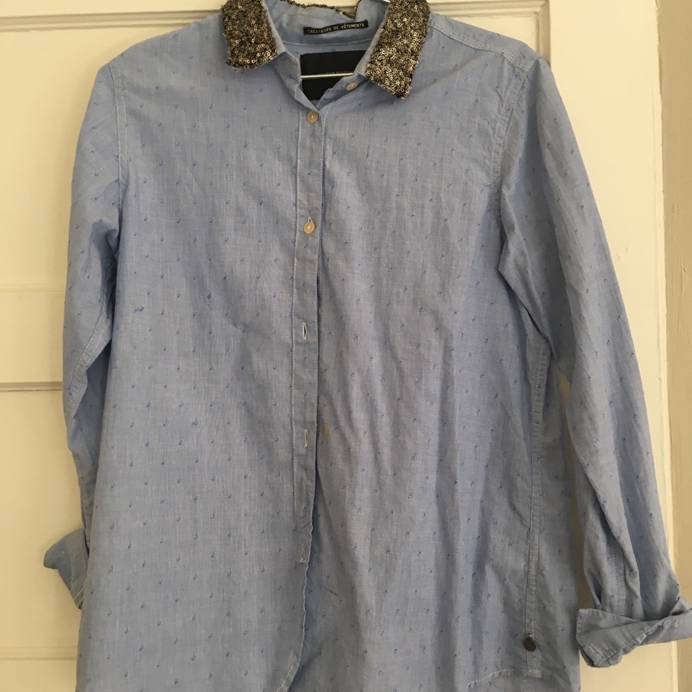 Maison scotch sequin shirt